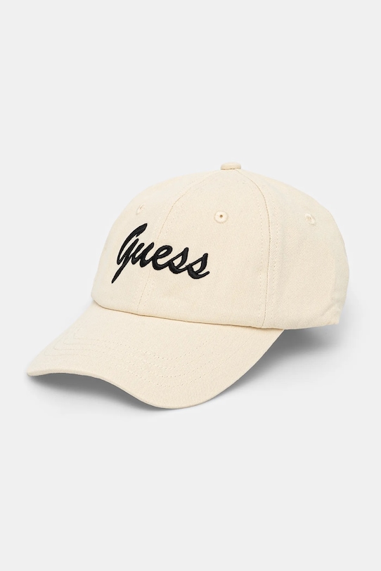 

Хлопковая кепка с козырьком Guess, бежевый