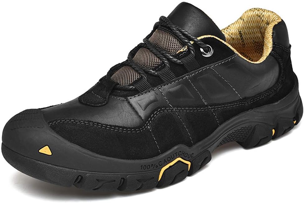 

Мужские походные кожаные ботинки UPIShi, легкие, дышащие, для улицы, кроссовки для треккинга и повседневной носки, черный