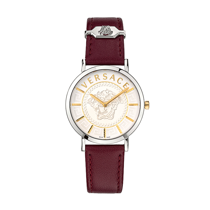 

VERSACE Часы Wrist Watch Quartz Movement White Dial Women's Watch Fortune Box+Silk Scarf+ Perfume