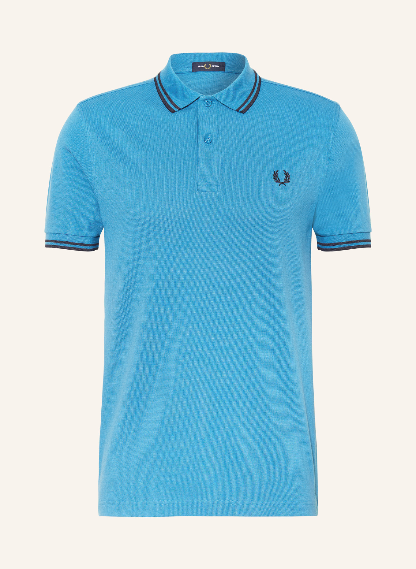 

Рубашка-поло из пике FRED PERRY, цвет BLAU/DUNKELBLAU