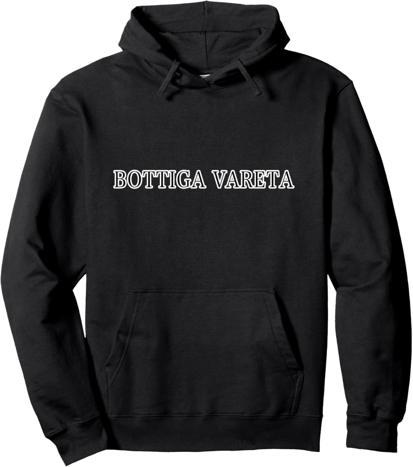 

Худи с черным логотипом BOTTIGA VARETA (Магазин забавных футболок) - пародия на бренд, забавный дизайн, черный Illustration Goods Workshop