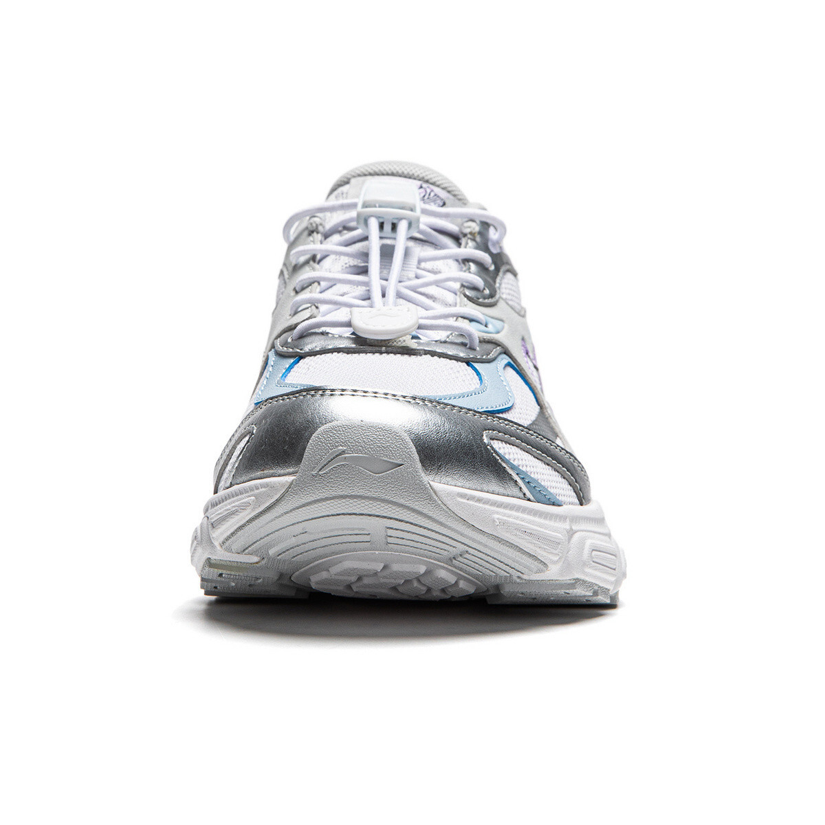 Кроссовки LINING YOUNG Sports Life Collection Kids Lifestyle Shoes GS Low-top Standard White / Sichuan Lime / Silver, серебряный — фото 3
