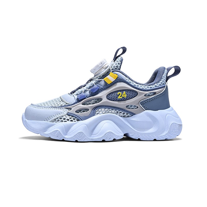 

Нескользящие, износостойкие, дышащие, легкие, амортизирующие, детские кроссовки с низким верхом для повседневной носки. Izumi Chiryū, синий