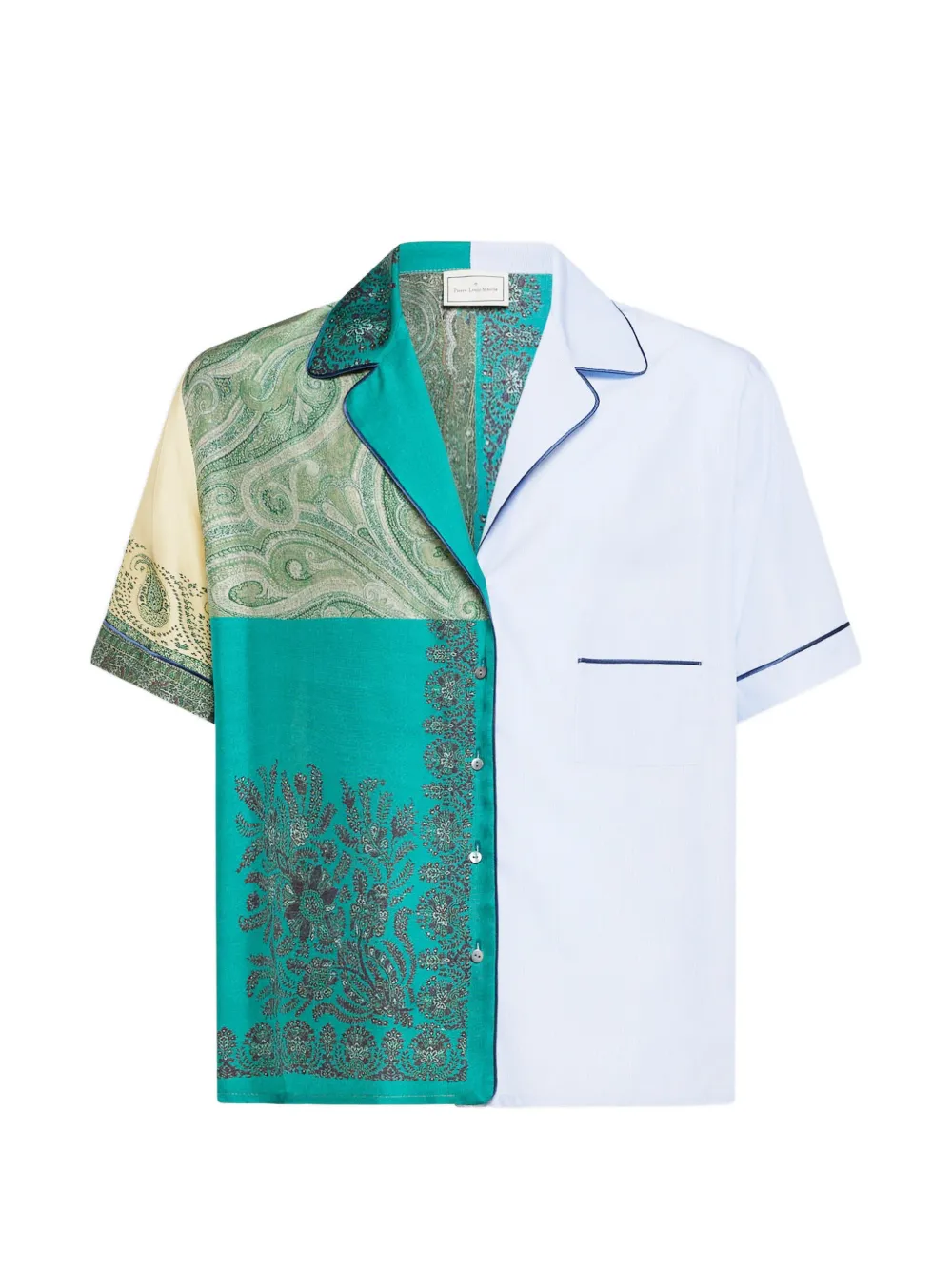 

Рубашка в стиле пэчворк Alorhi Pierre-Louis Mascia, синий