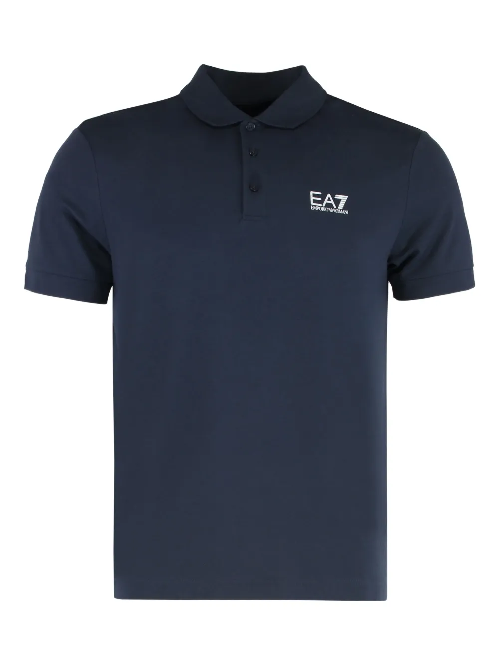 

Рубашка-поло из эластичного хлопка с логотипом Ea7 Emporio Armani, синий