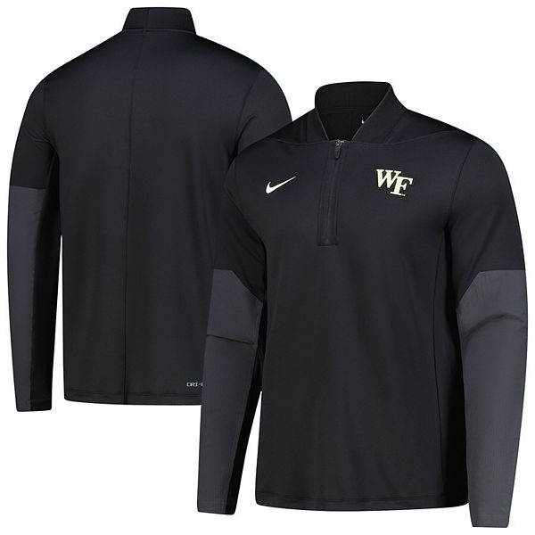 Мужская черная толстовка Wake Forest Demon Deacons Dri-Fit с полузастежкой Nike — фото 2