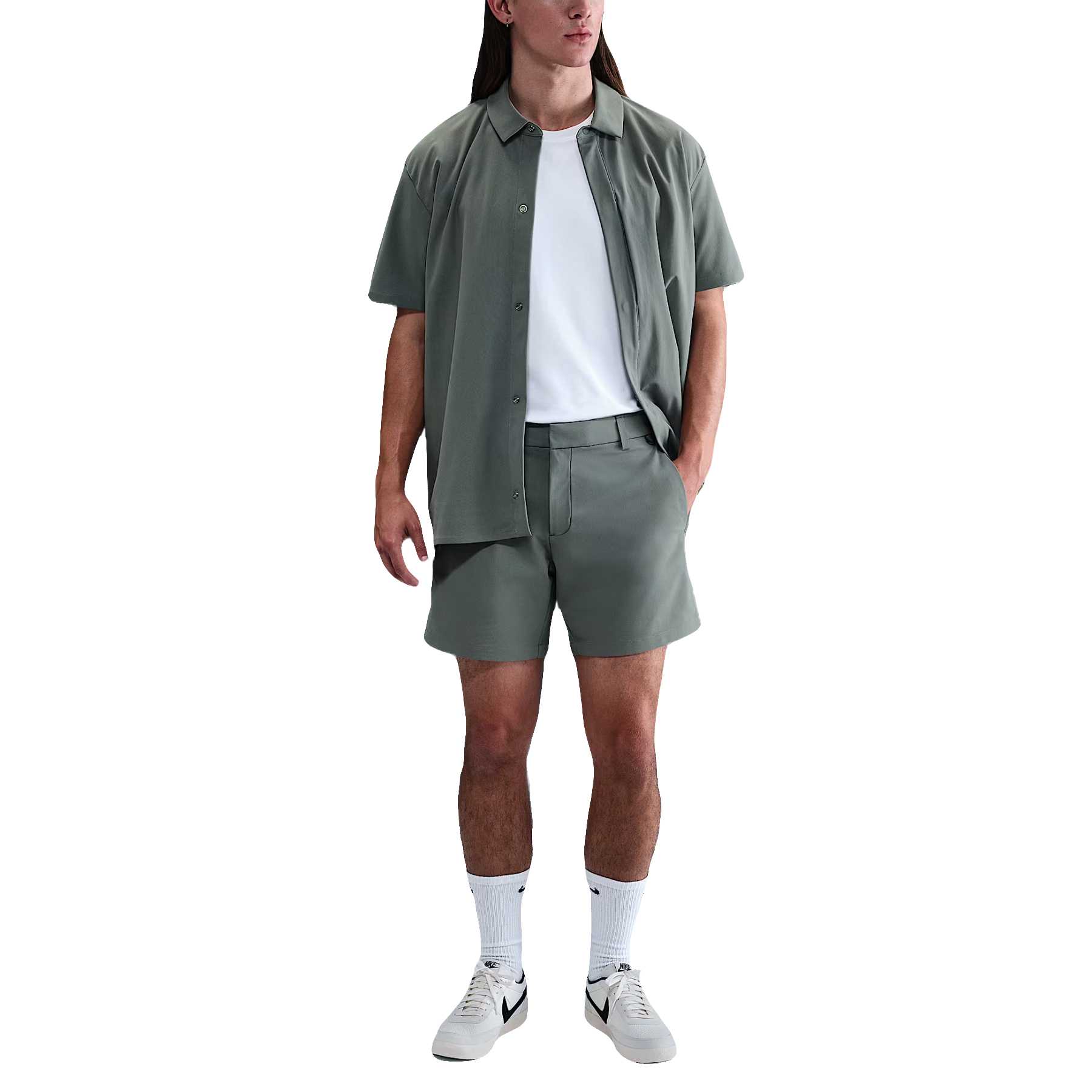 Мужские шорты casual dri fit темно-серые Nike, темно-серый — фото 3