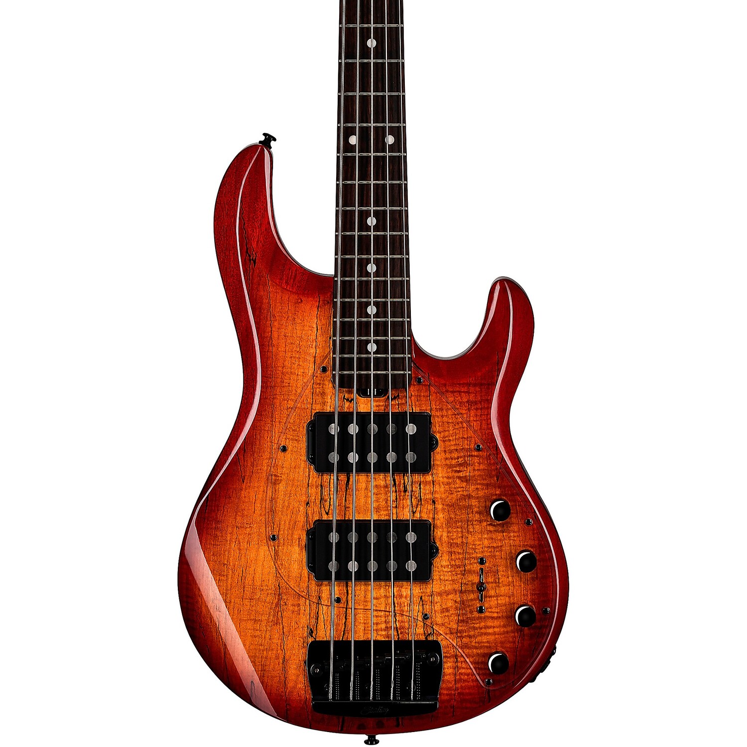 

Sterling от Music Man StingRay 5 RAY35 HH Spalted Maple Top Bass Blood Orange Burst