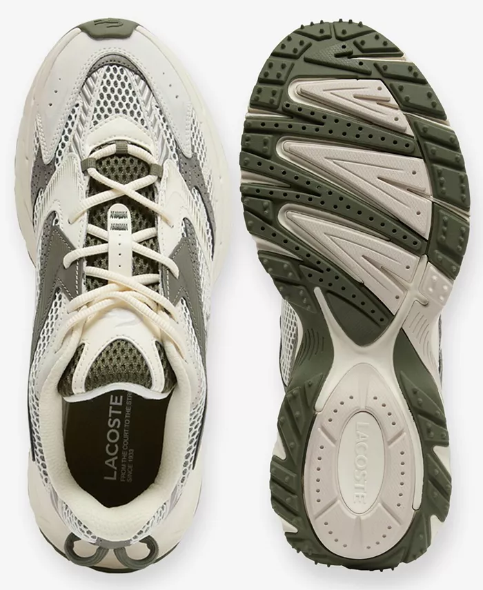 Мужские кроссовки L003 Neo Shot с круглым носком Lacoste, загар/бежевый — фото 4
