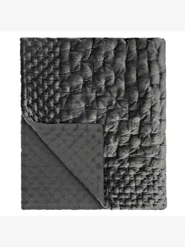 

Покрывало John Lewis Boutique Hotel Velvet Stitch Quilted, цвет steel