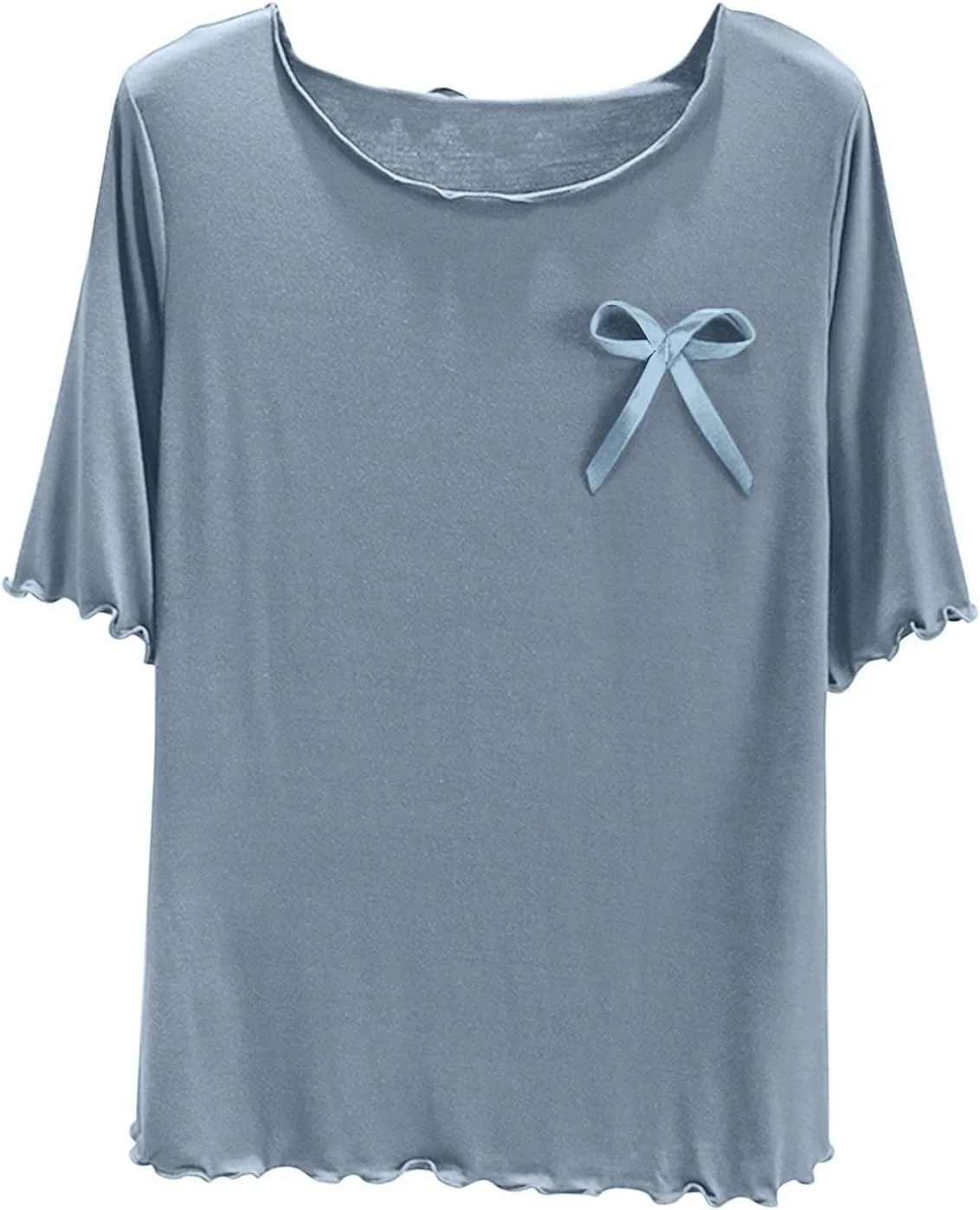 Футболка с коротким рукавом для женщин, лето 2025, Crew Neck, свободный крой