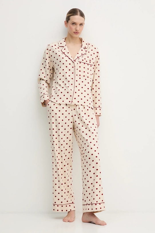 

Пижамная рубашка Abercrombie & Fitch, бежевый