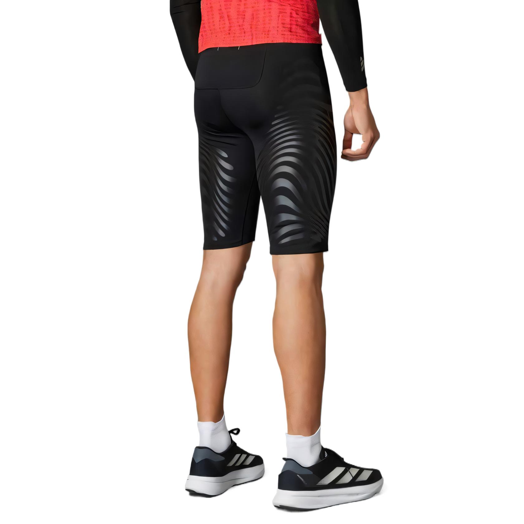 Шорты Free Shipping With AdiClub Adizero Control Running Short Leggings Adidas, черный — фото 4