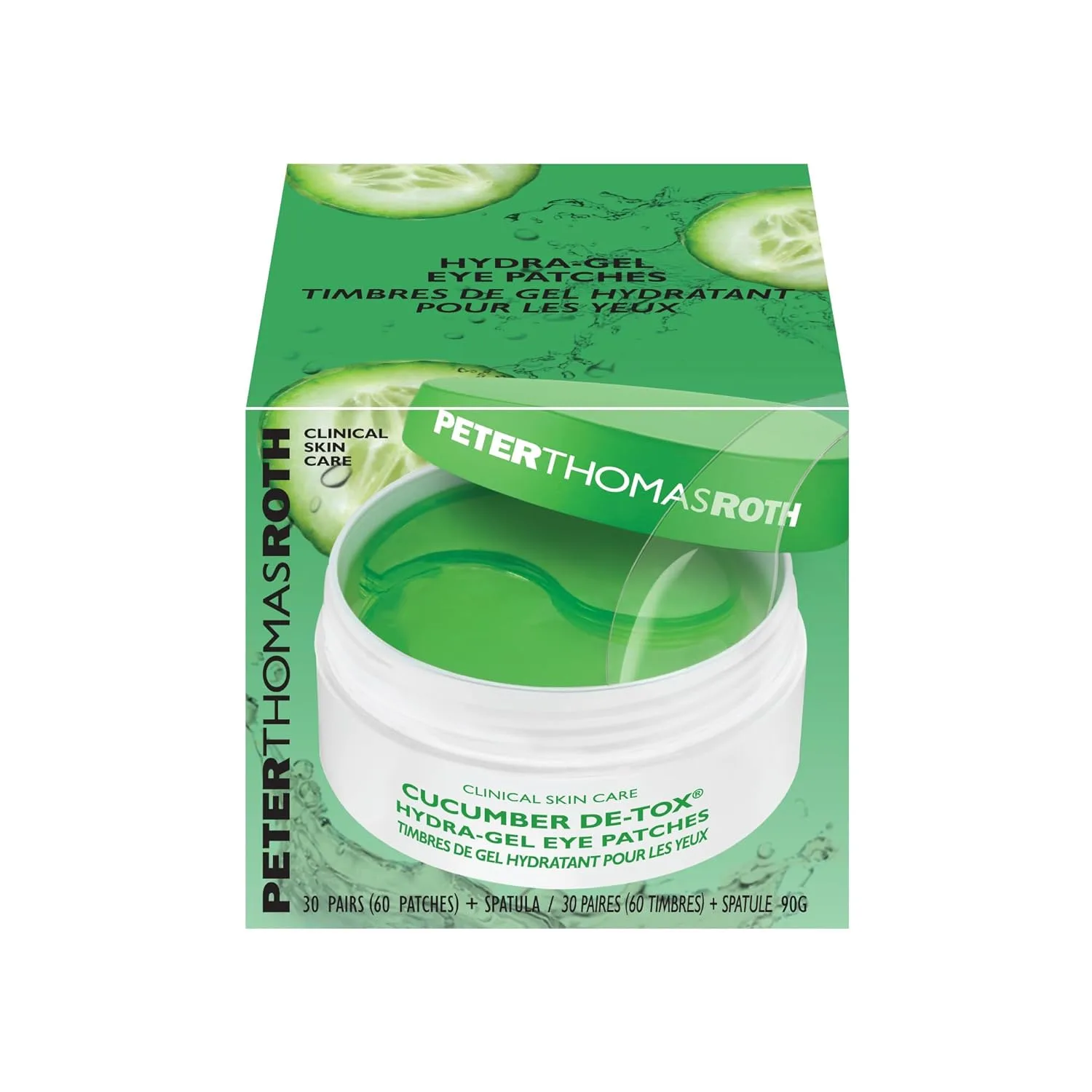 Peter Thomas Roth | Гидра-гелевые патчи для глаз Cucumber De-Tox | Маски-патчи для глаз с экстрактом огурца от отечности и темных кругов под глазами 60 шт. (1 шт.) — фото 2