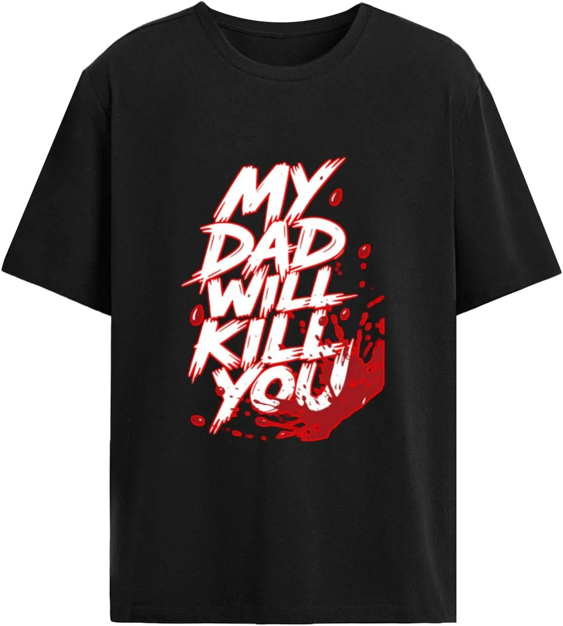 Футболка My Dads Will Kill You для женщин, винтажный принт Generic, черный
