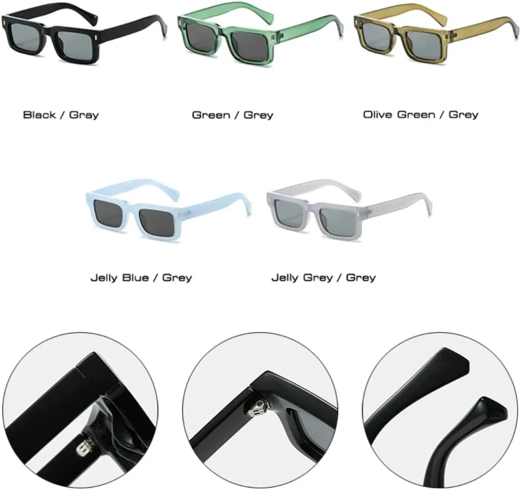 

Солнцезащитные очки с защитой UV400 | Rivets Jelly Color Punk | для женщин и мужчин, для занятий спортом на открытом воздухе и вождения DSVIGF, Jelly Gray Gray