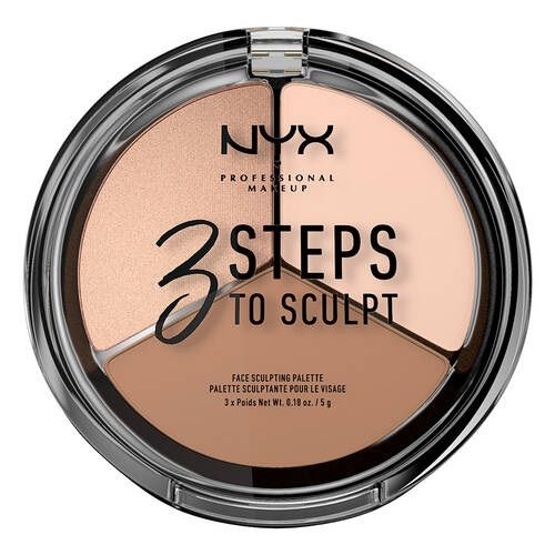 

Палитра для контуринга лица Nyx 3 Steps To Sculpt Fair, 5 гр