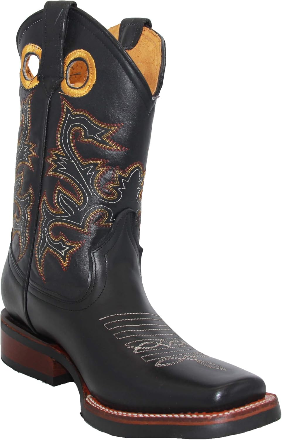 

Мужские западные сапоги из натуральной кожи с квадратным носком в ковбойском стиле The Western Shops, черный