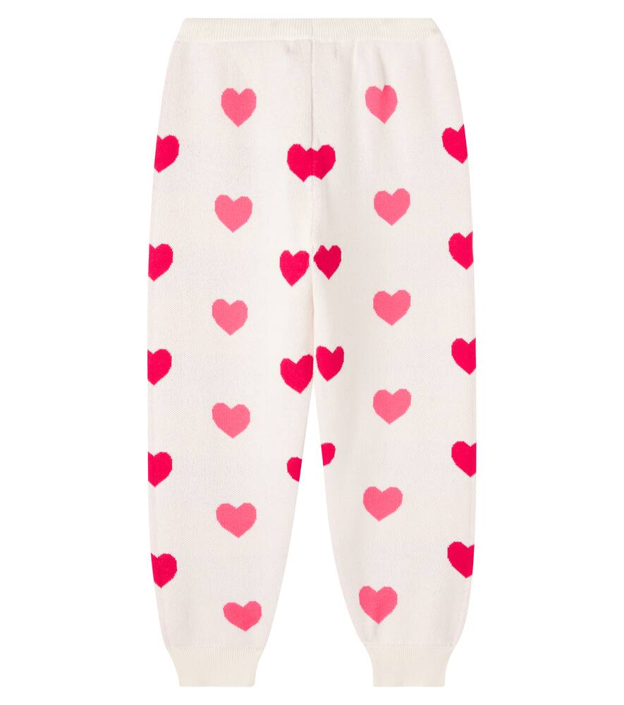 Брюки из хлопкового жаккарда Lapis Konges Sløjd, Coeur Colore Duo Pink — фото 3