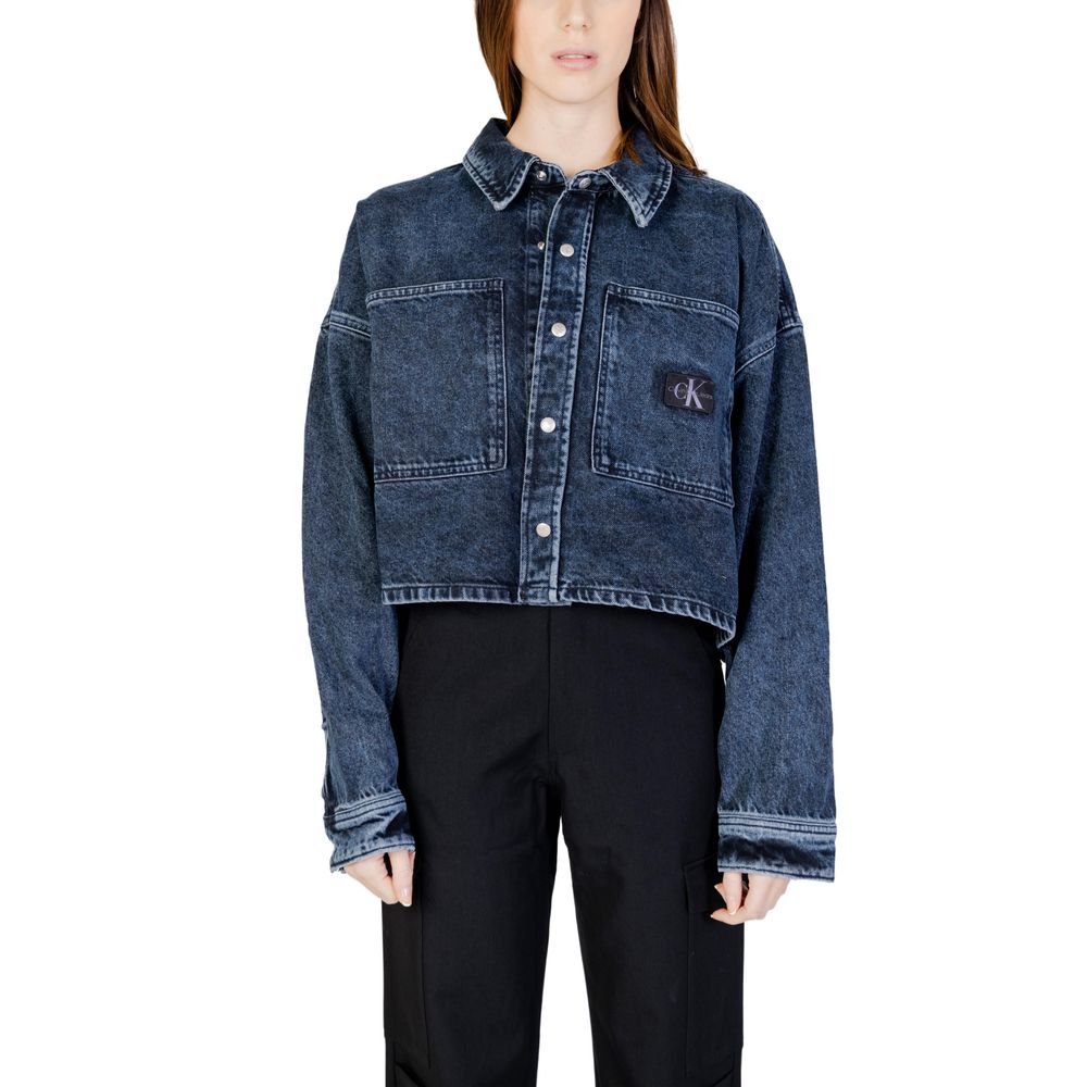

Синяя куртка из переработанного хлопка Calvin Klein Jeans