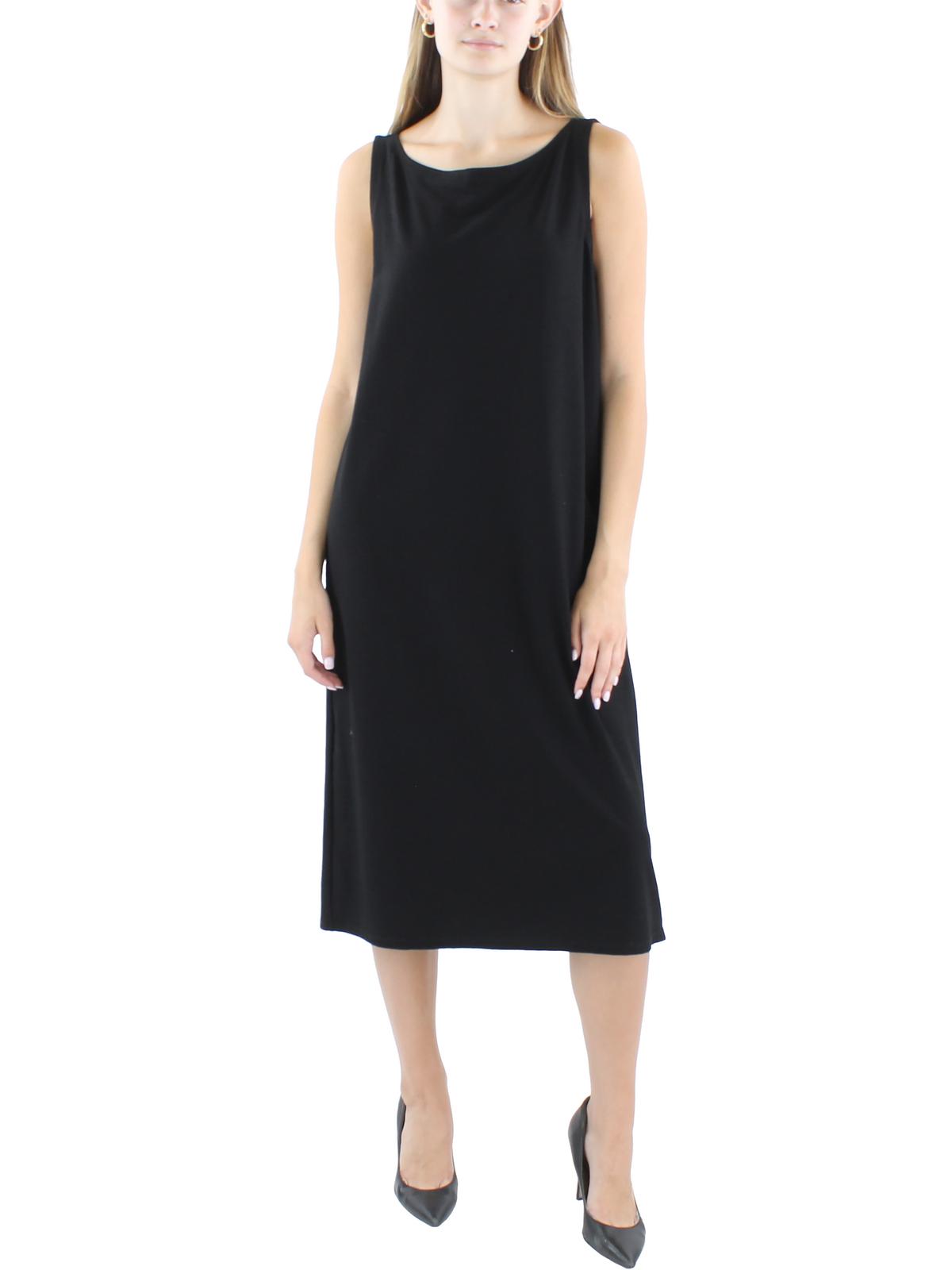 

Женское платье-футляр из эластичной вискозы Eileen Fisher, черный