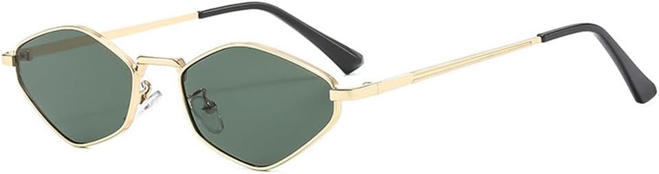 

Женские солнцезащитные очки в металлической оправе с защитой от УФ-излучения UV400 для занятий спортом на открытом воздухе, бега и езды на велосипеде FYTUP, Gold-green