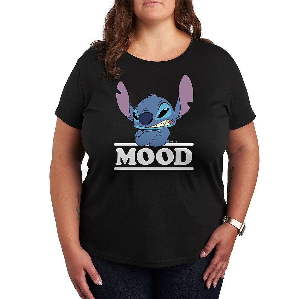 

Футболка Disney's Lilo & Stitch Plus с рисунком Mood, черный