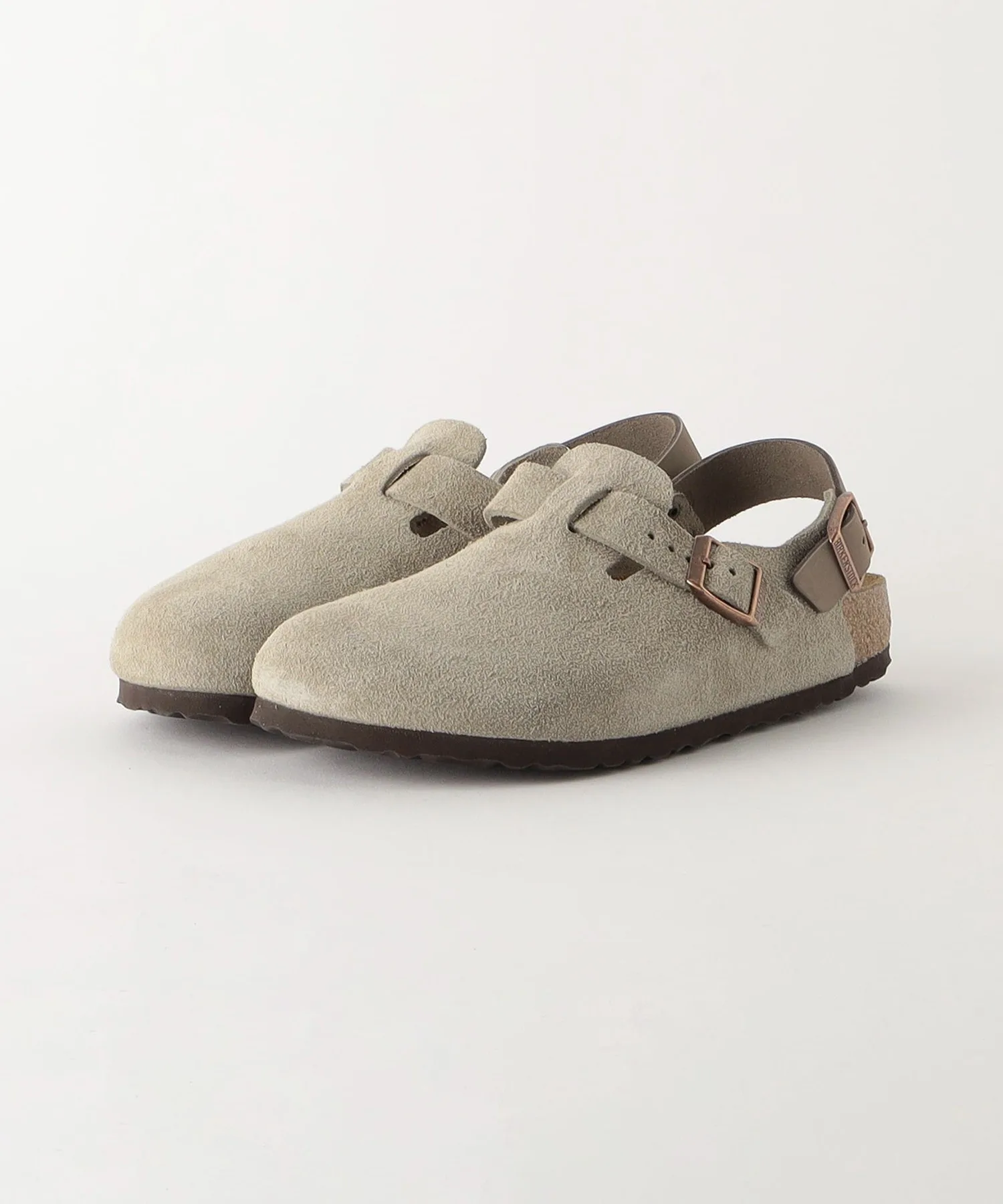 Мужские сандалии с анатомической стелькой Tokio II Suede BIRKENSTOCK бежевые — фото 4