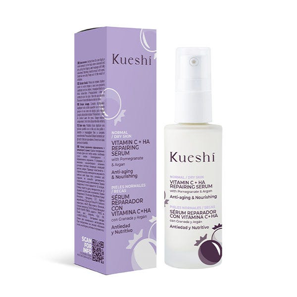 

Сыворотка для лица для нормальной и сухой кожи KUESHI Sérum Reparador Con Vitamina C + HA, 30 мл