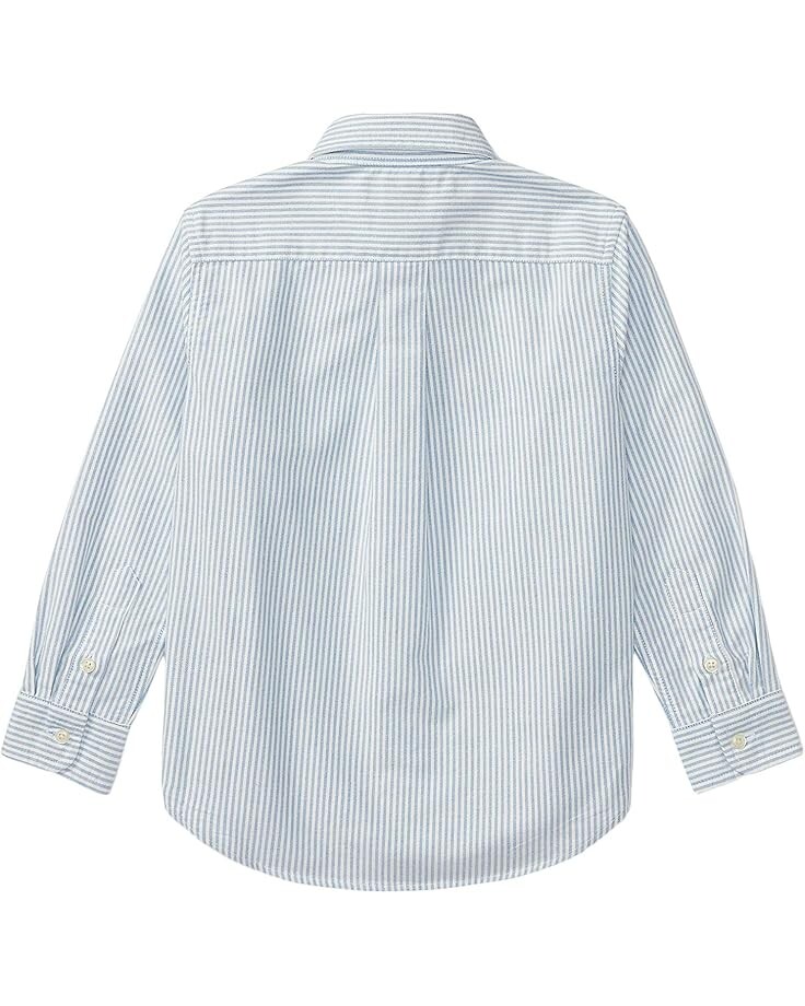Рубашка Polo Ralph Lauren Kids Striped Cotton Oxford Shirt, цвет Light Blue Stripe — фото 2