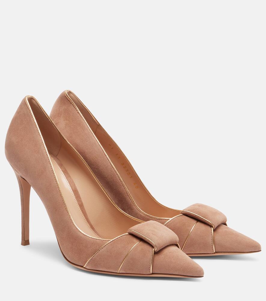 Замшевые лодочки Gianvito Rossi, Mekong + Praline