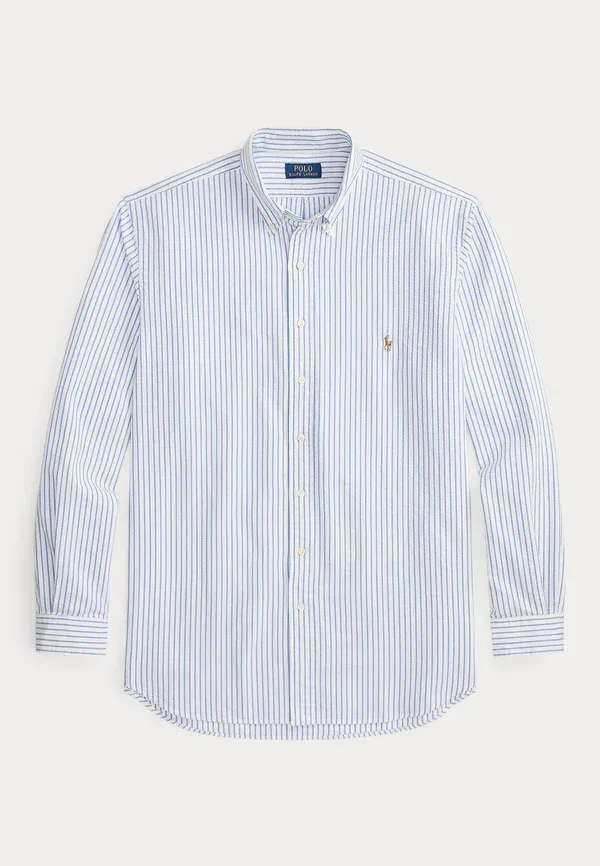 Рубашка оксфорд из сисака Polo Ralph Lauren Big & Tall, бело-голубой — фото 4