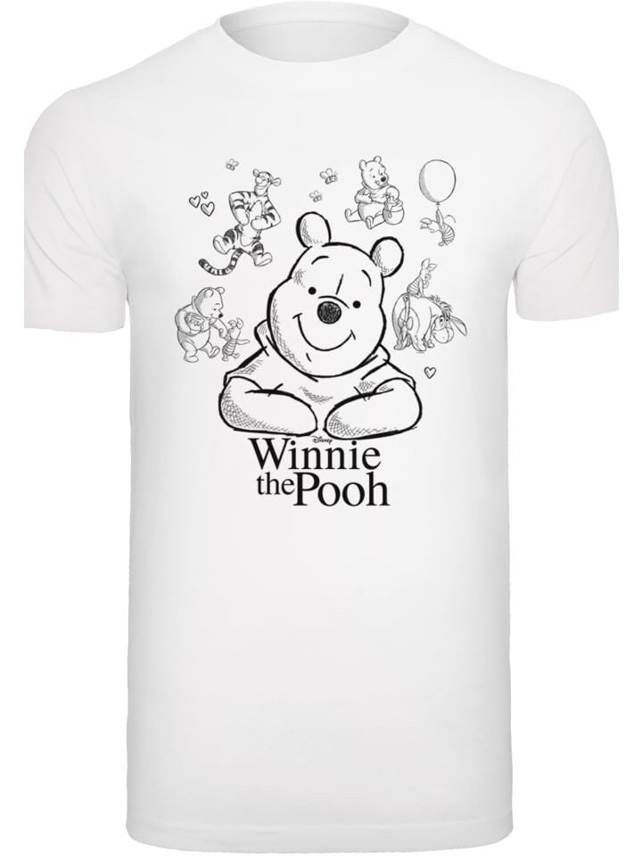 

Футболка F4NT4STIC Winnie Puuh Der Bär Collage Sketch, белый