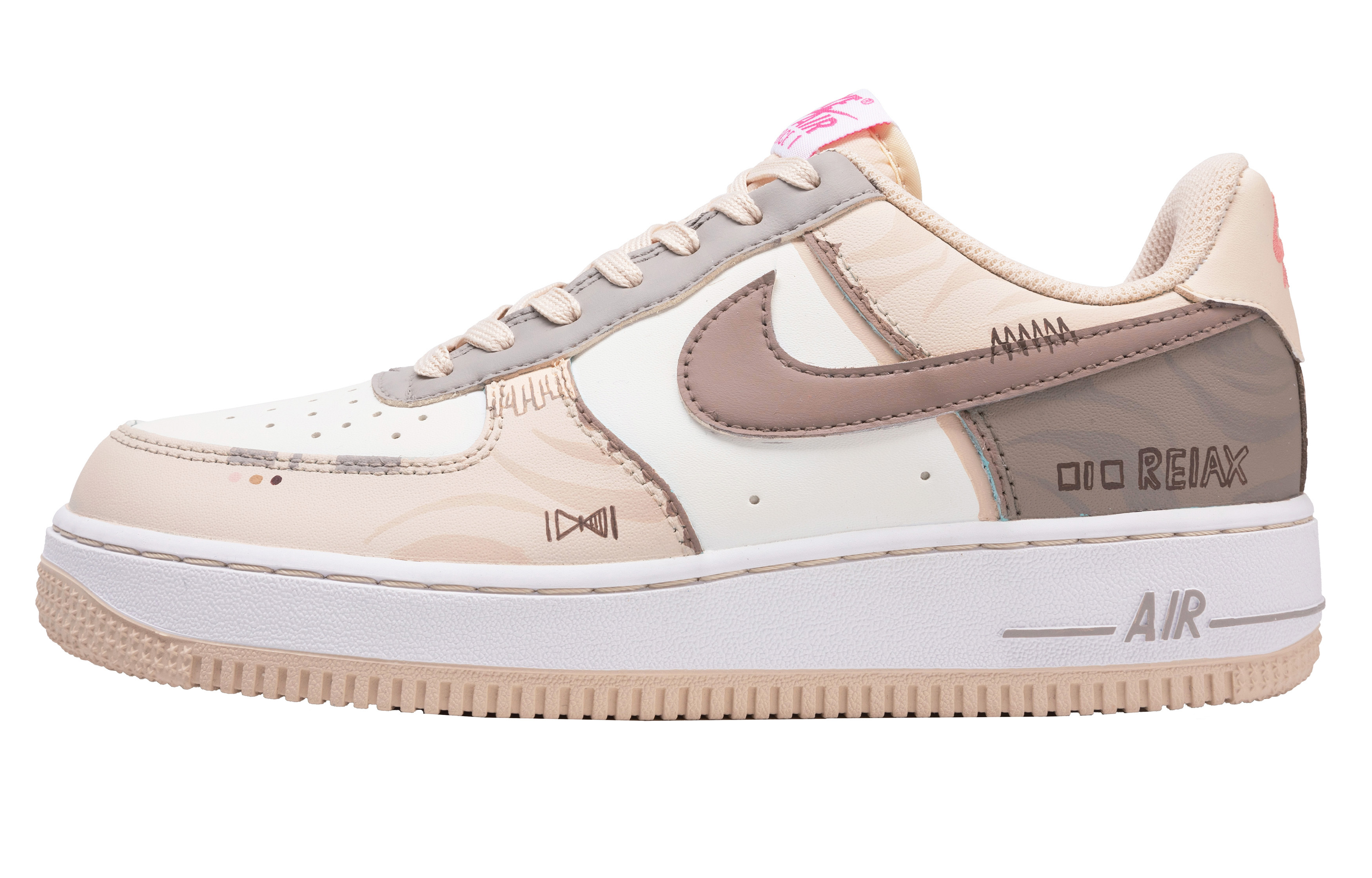 

Кроссовки Air Force 1 с антискользящей амортизацией, износостойкие, низкие, для детей и подростков Nike, экрю