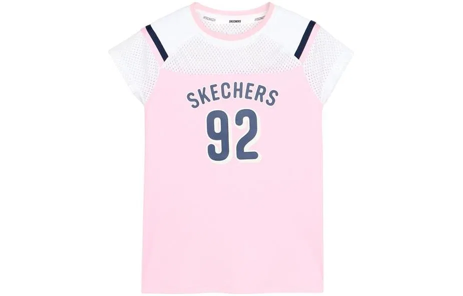 Платье детское crew neck moderate mid length Skechers, Dazzling Pink