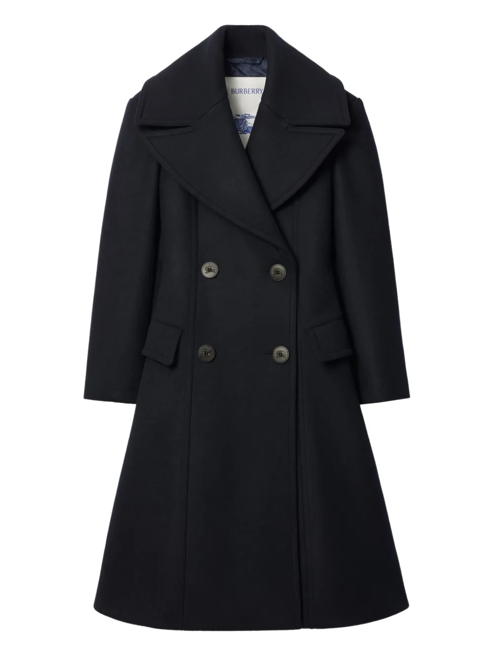 

Двубортное пальто BURBERRY, синий