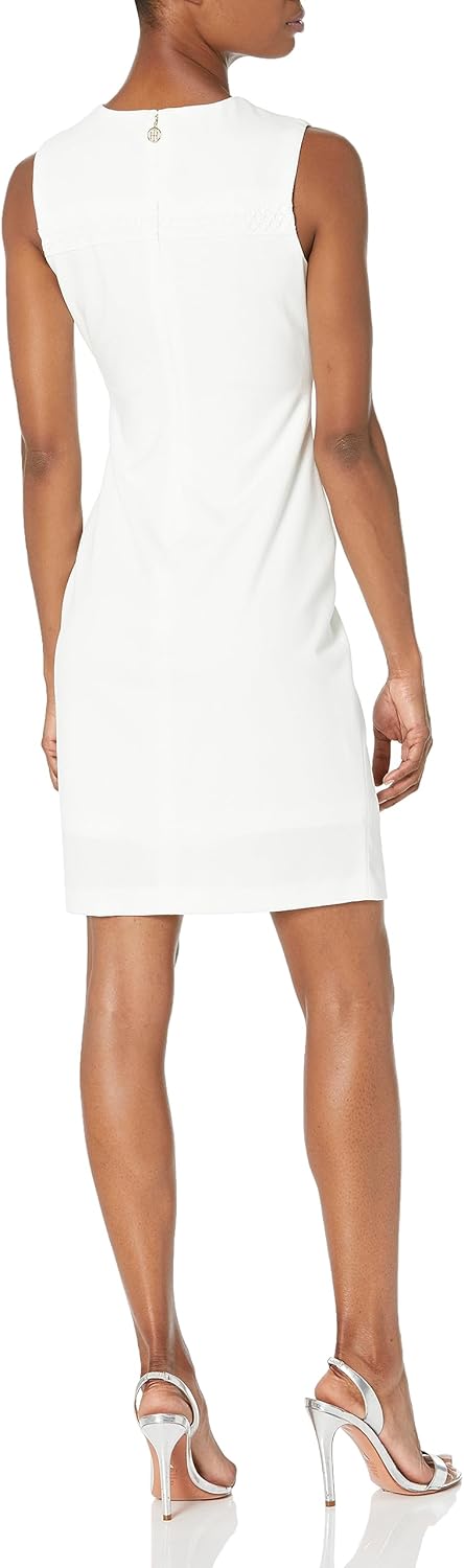 Женское платье-футляр с асимметричным подолом от Tommy Hilfiger, Ivory — фото 2