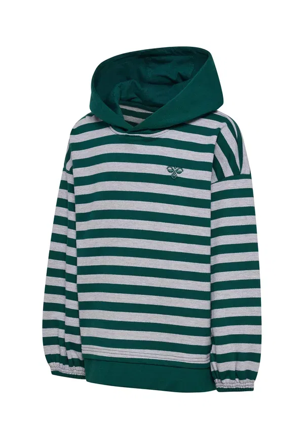 Толстовка Hummel Hmljr conelly boxy contrast hoodie, лесной биом — фото 4