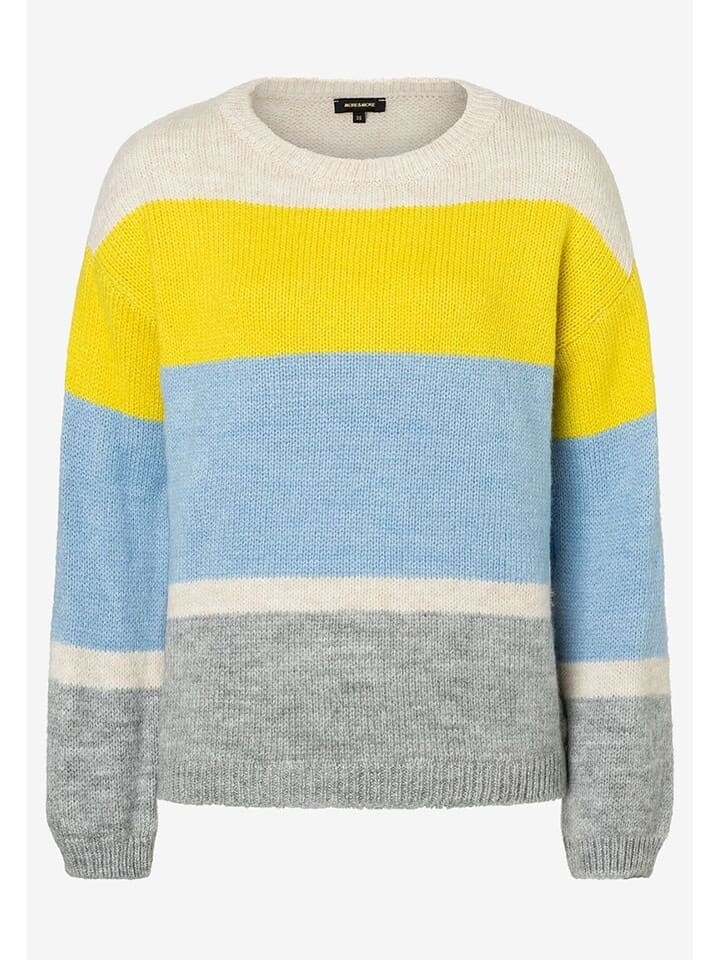 

Пуловер More & More Pullover, цвет Hellblau/Grau/Gelb