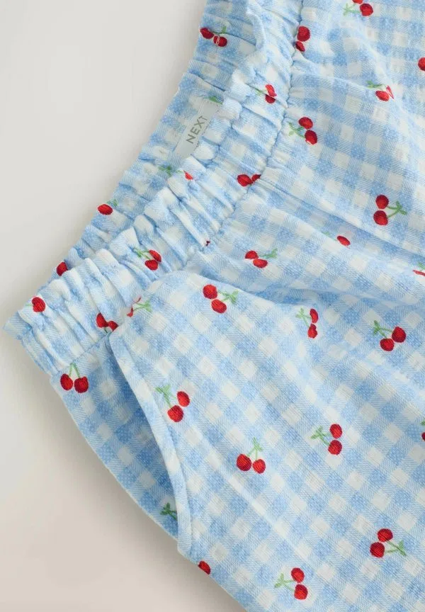 Текстурированные шорты стандартного кроя Next, Blue Gingham — фото 2