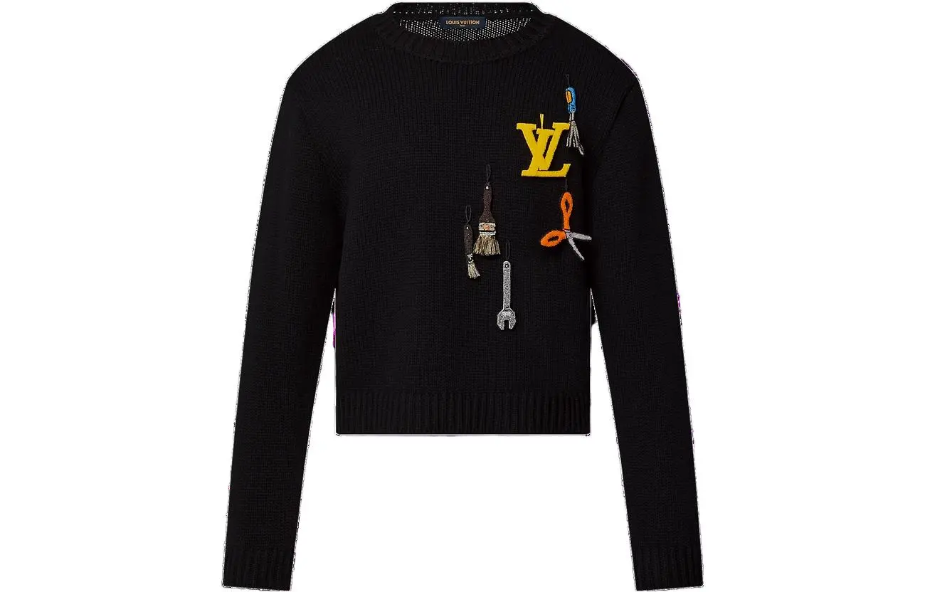 

Свитер мужской Louis Vuitton с принтом, черный / желтый