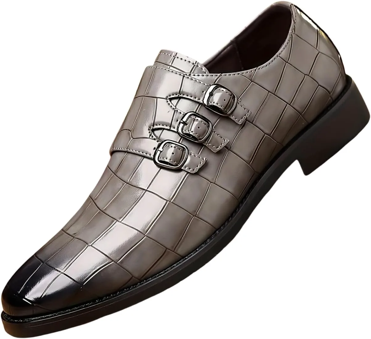Men‘s Business Casual Shoes for Office, Daily Wear & Semi-Formal Occasions Hhhchpm, серый — фото 3