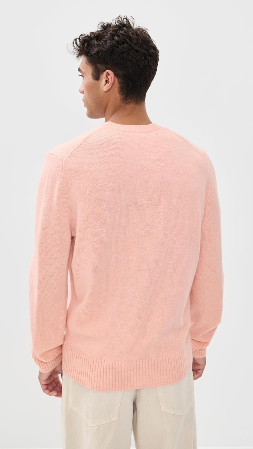 Lacoste мужской шерстяной свитер с круглым вырезом, Light Pink Chine — фото 3