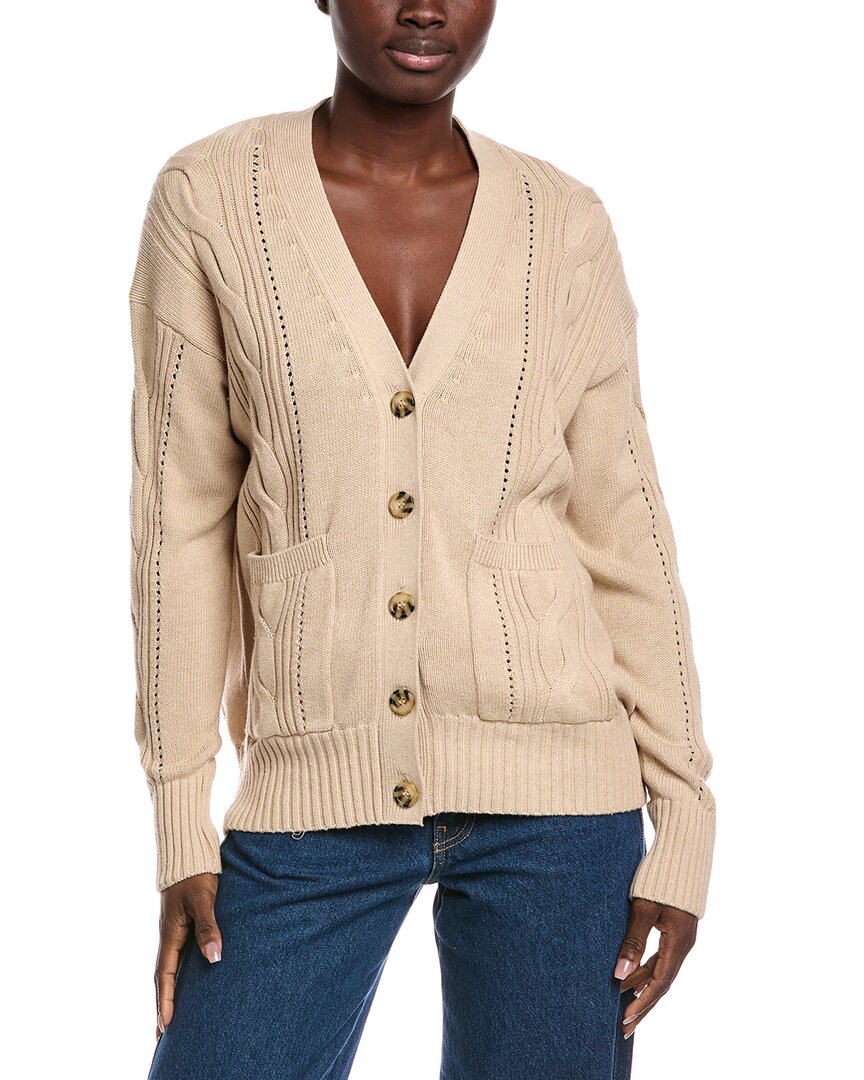 

Минни Роуз Кардиган оверсайз из смесового кашемира Minnie Rose, Tan