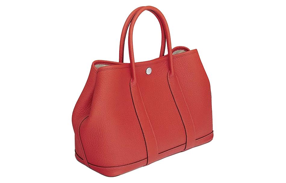 HERMES Сумка-шоппер Garden Party Negonda Calfskin женская 9M Sanguine ярко-красная — фото 2