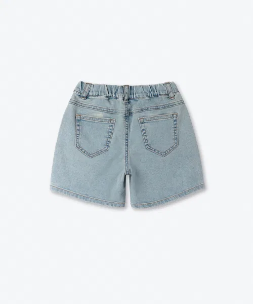 Детские джинсовые шорты MUSINSA STANDARD KIDS с резинкой — фото 3