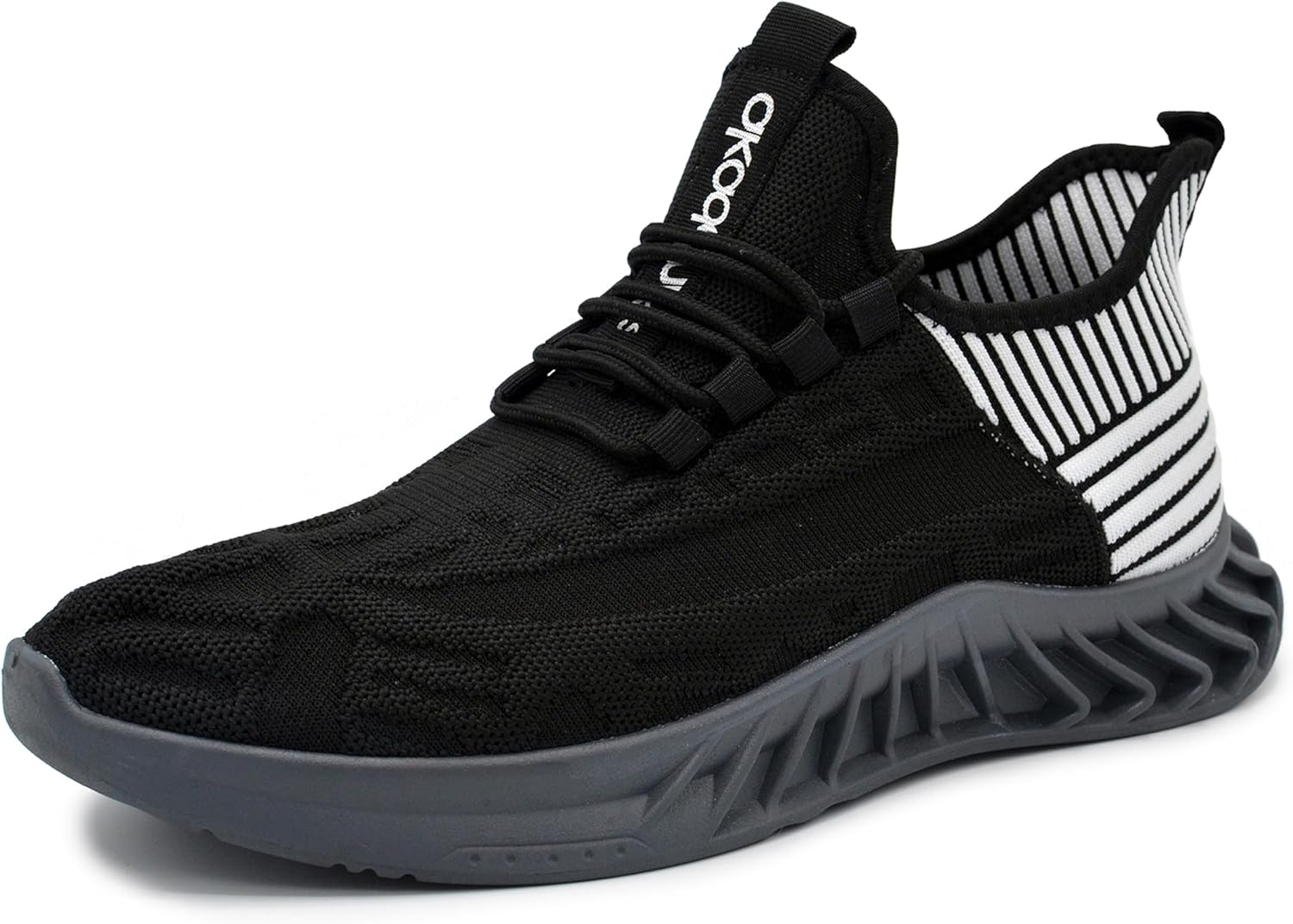 

Мужские трикотажные кроссовки-джоггеры AKADEMIKS, дышащие беговые кроссовки для спорта и повседневной носки, черный