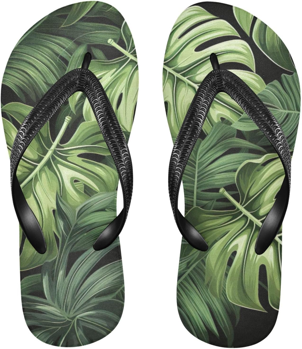 

Женские и мужские летние пляжные шлепанцы Palm Leaf с тропическим дизайном, для душа Kfbe