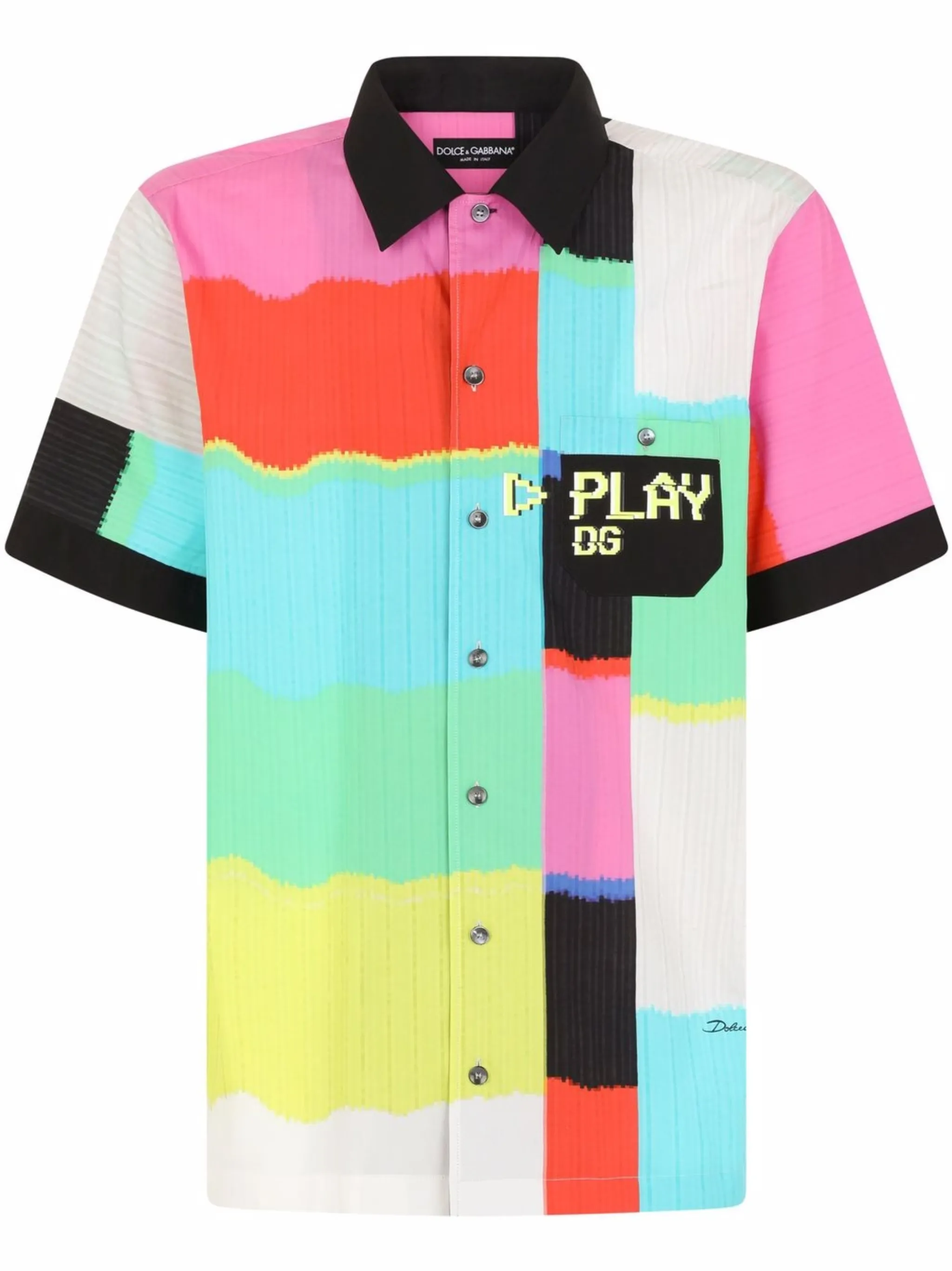 

Рубашка с короткими рукавами и графичным принтом Dolce & Gabbana, белый