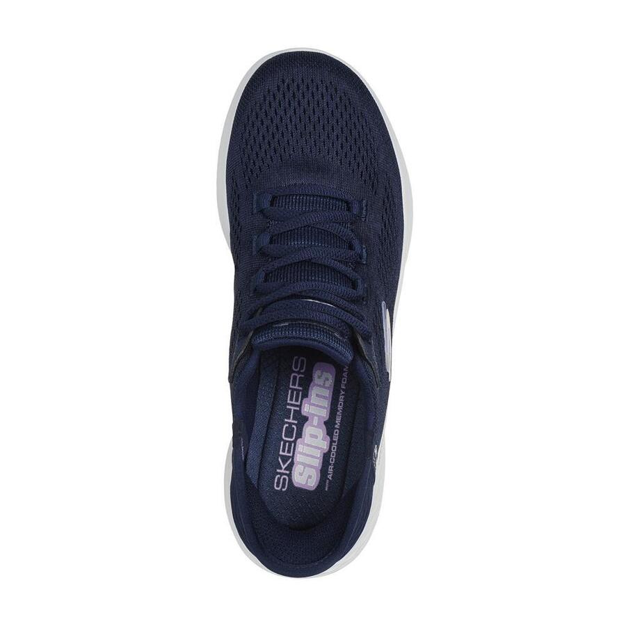 Кроссовки женские Skechers Slip-ins Skech-lite Natural Beauty СИНИЕ — фото 4